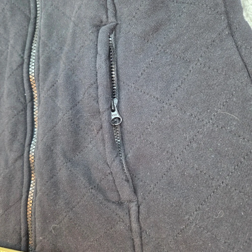 The North Face Quilted Jacket Womens S Quilted Fleece Lined Funnel Neck Black